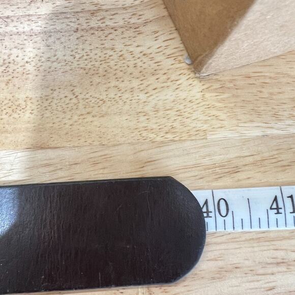 Unbranded Leather Belt Brown Genuine Leather Gold Color Hardwarare Men's Sz. 34 - Picture 9 of 9